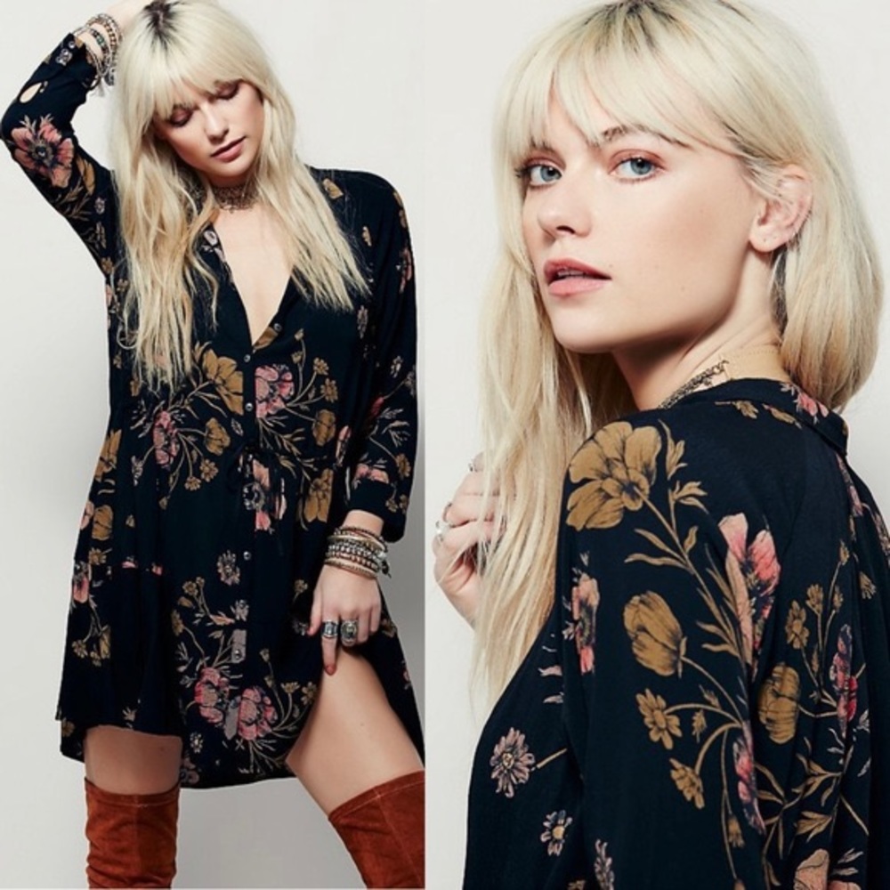 Free People Floral Lena Mini Dress